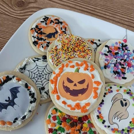 Edible Halloween Cupcake Toppers (12 Count) – Icing Circles Edible Cak