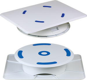 Two-Sided Decorating Turntable, Plastic Cake Stand / Turntable, 12" or 12" x 16"
