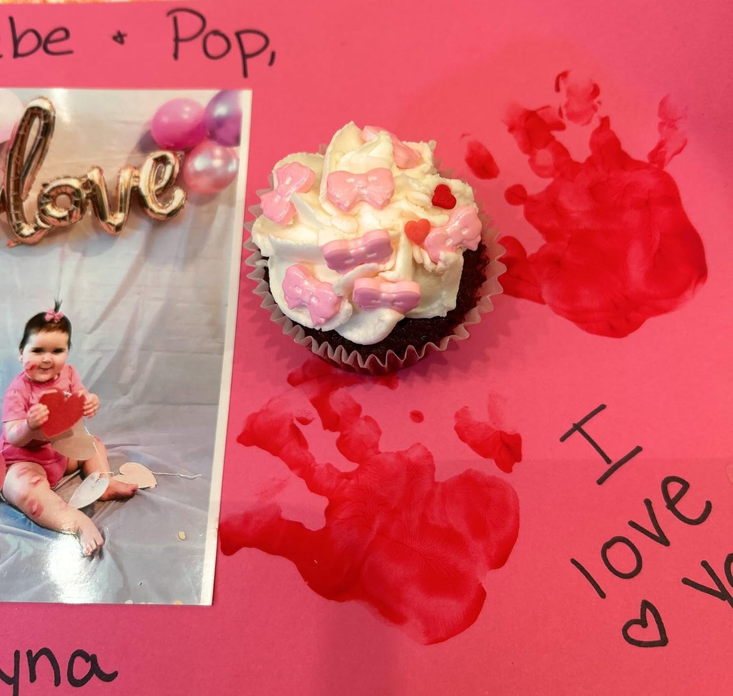 Edible Valentines Cake Decorations (Pink Bow) - Royal Sugar Icing Decorations - Valentine's Sprinkles for Baking