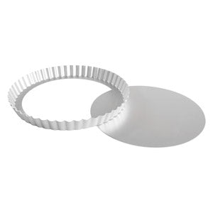 Fluted Tartlet / Quiche Pan with Removable Bottom, Round Anodized Aluminum, Choose from 8 Sizes
