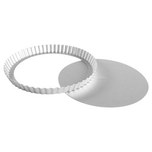 Fluted Tartlet / Quiche Pan with Removable Bottom, Round Anodized Aluminum, Choose from 8 Sizes