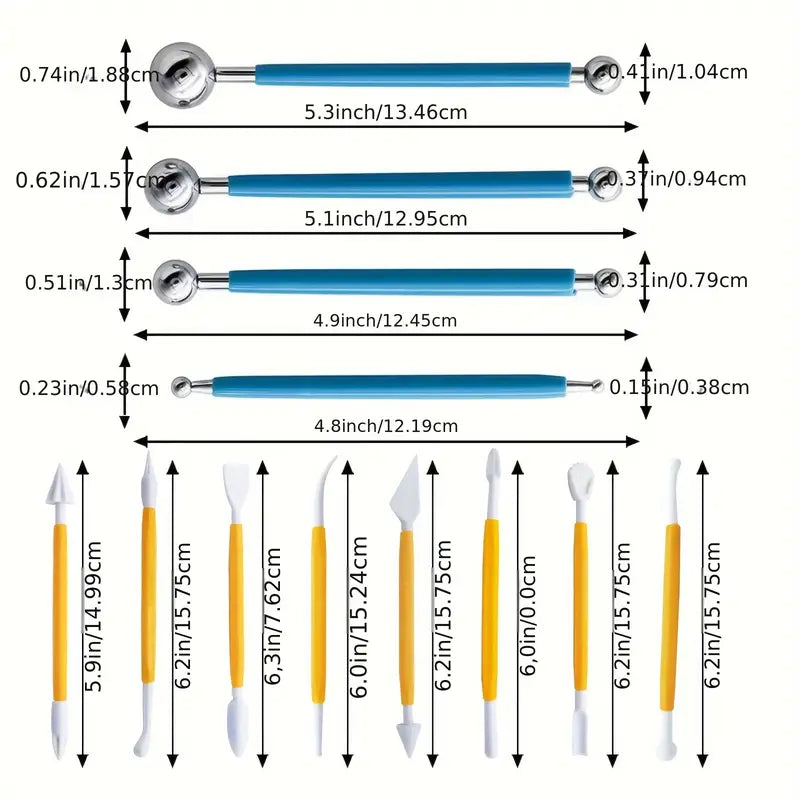 12-Piece Sugarcraft Cake Decorating Tool Set