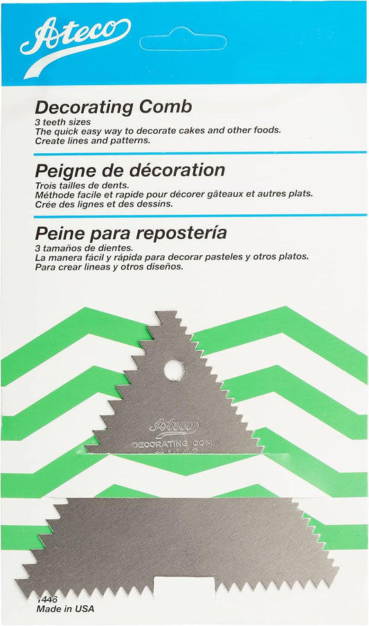 Ateco Aluminum Decorating and Icing Comb, 4 1/4" x 4 1/4