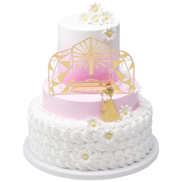 Religious Cake Toppers, Communion Girl Cake Kit