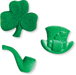 Edible, St Patrick's Sugar Assortment, 2" - 72 Pieces