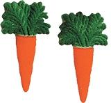 Large Carrot Sugar Shapes 90ct - 3 1/4"