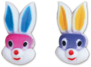 Edible Bunny Faces - Size: 2-1/4" - Bulk 96 pieces