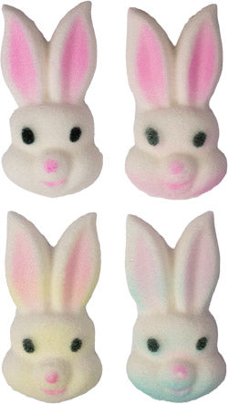 Edible Pastel Bunny Faces - Size: 2-1/4" - Bulk 96 pieces