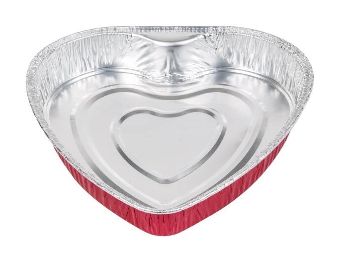 Heart Shaped Foil Bake Pan and Lids - Pans and Lids are sold separately