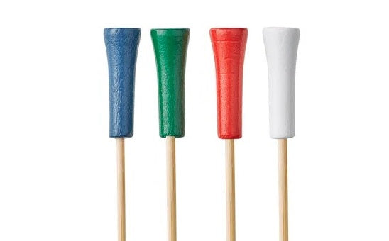 Golf Tee Bamboo Food / Cocktail Picks, 4 3/4" - 100 or 1000 count