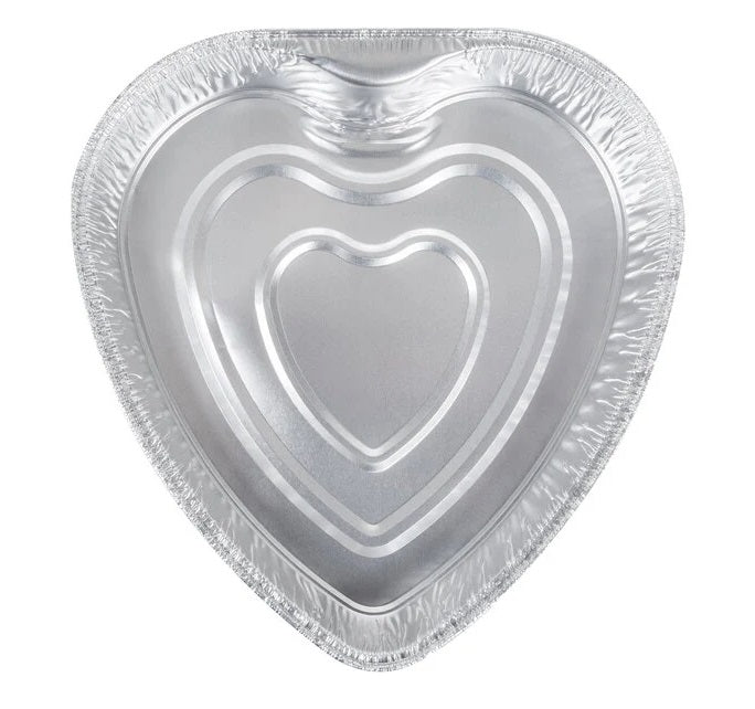 Heart Shaped Foil Bake Pan and Lids - Pans and Lids are sold separately