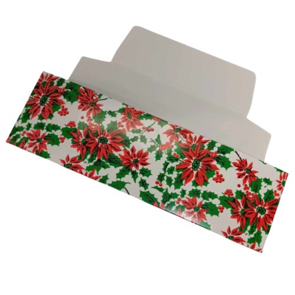 Poinsettia 1 lb. Candy Boxes Kit - 12 boxes, 12 pads & 12 gold loop ribbons