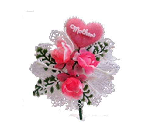 Mother's Day Corsage Cake Toppers, 3.5" - 6 or 24 pieces