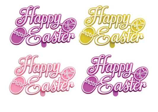 Happy Easter Plaques, 3", 12 or 48 count