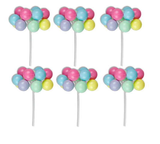 Medium Pastel Balloon Clusters 7" Long *Available in 4, 12 and 36 counts*