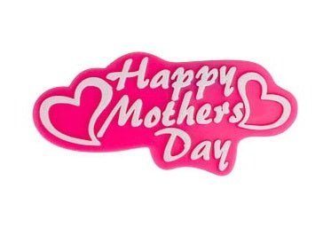 Happy Mother's Day Heart Plaque Cake Toppers, 3" - 12 or 72 pieces