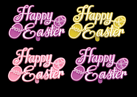 Happy Easter Plaques, 3", 12 or 48 count