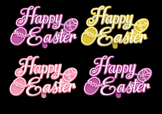 Happy Easter Plaques, 3", 12 or 48 count