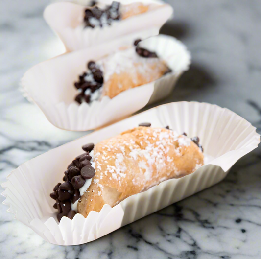 Hoffmaster 4" White Waxed Fluted Small Eclair Baking Case - 500/Pack