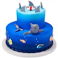 Large Shark Cake Kit (ideal for a larger cake and added cupcakes)