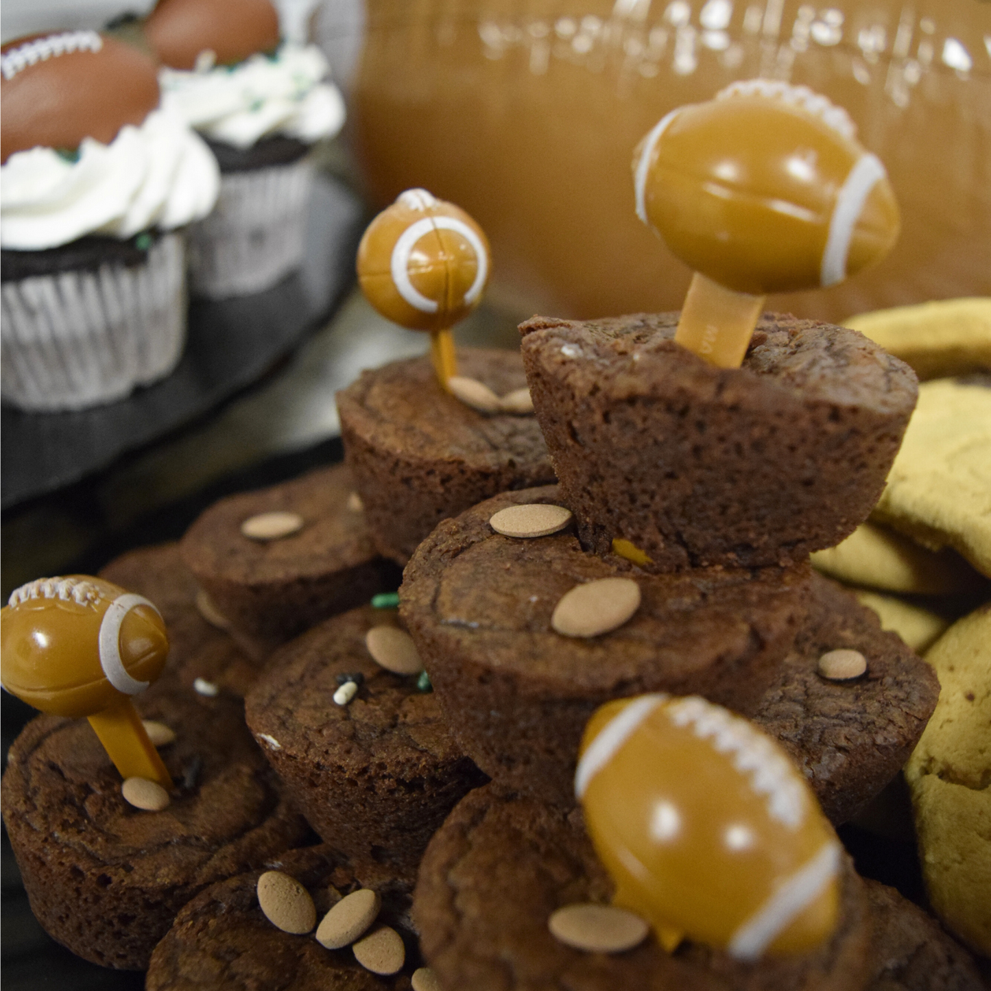 Football Cupcake Picks, 2.5" - 12, 24, or 72 count