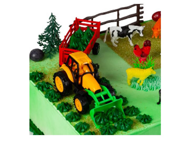 Farm Animals with Tractor Cake Kit