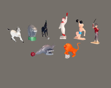 Circus 9-Piece Cake Topper Set, 1 set