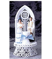 Religious Caketops, Christening Baby Girl, Pink, R510P, 7 1/2" High