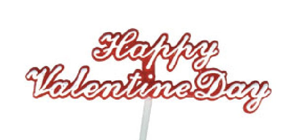 2.25" Happy Valentine Day Picks - 12 or 72 pcs