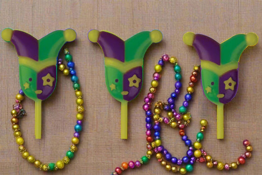 Mardi Gras Mask Cupcake Picks 3"