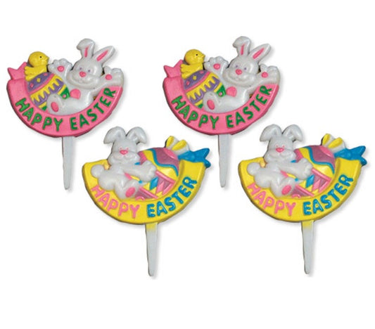 Happy Easter Rabbit & Egg Picks
