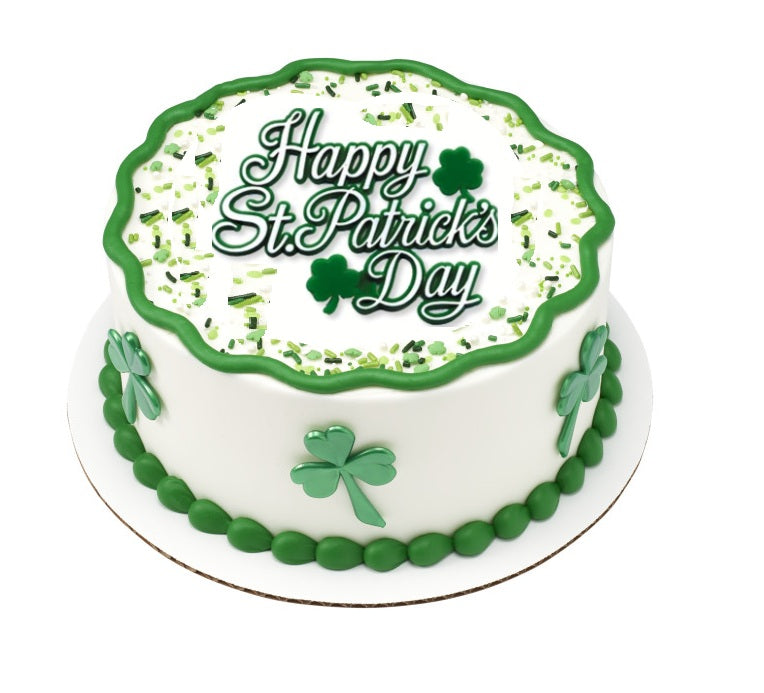Happy St. Patrick's Day Plaque, 3", Available in a 12 or 48 count