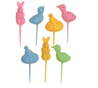 Easter Pick Assortment, Rabbits, Chicks, Bunnies, 24, 72, or 144 count