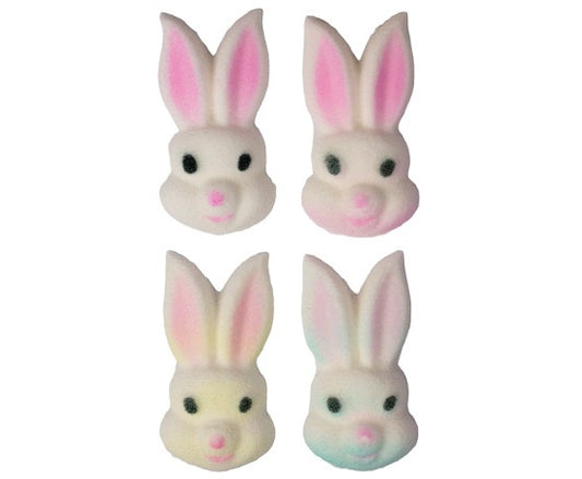 Edible Pastel Bunny Faces - Size: 2-1/4" - Bulk 96 pieces
