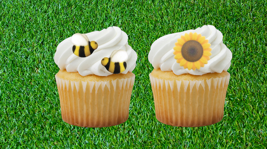 Edible Bees & Sunflower Sugar Shapes *Available in Combo Assortment*