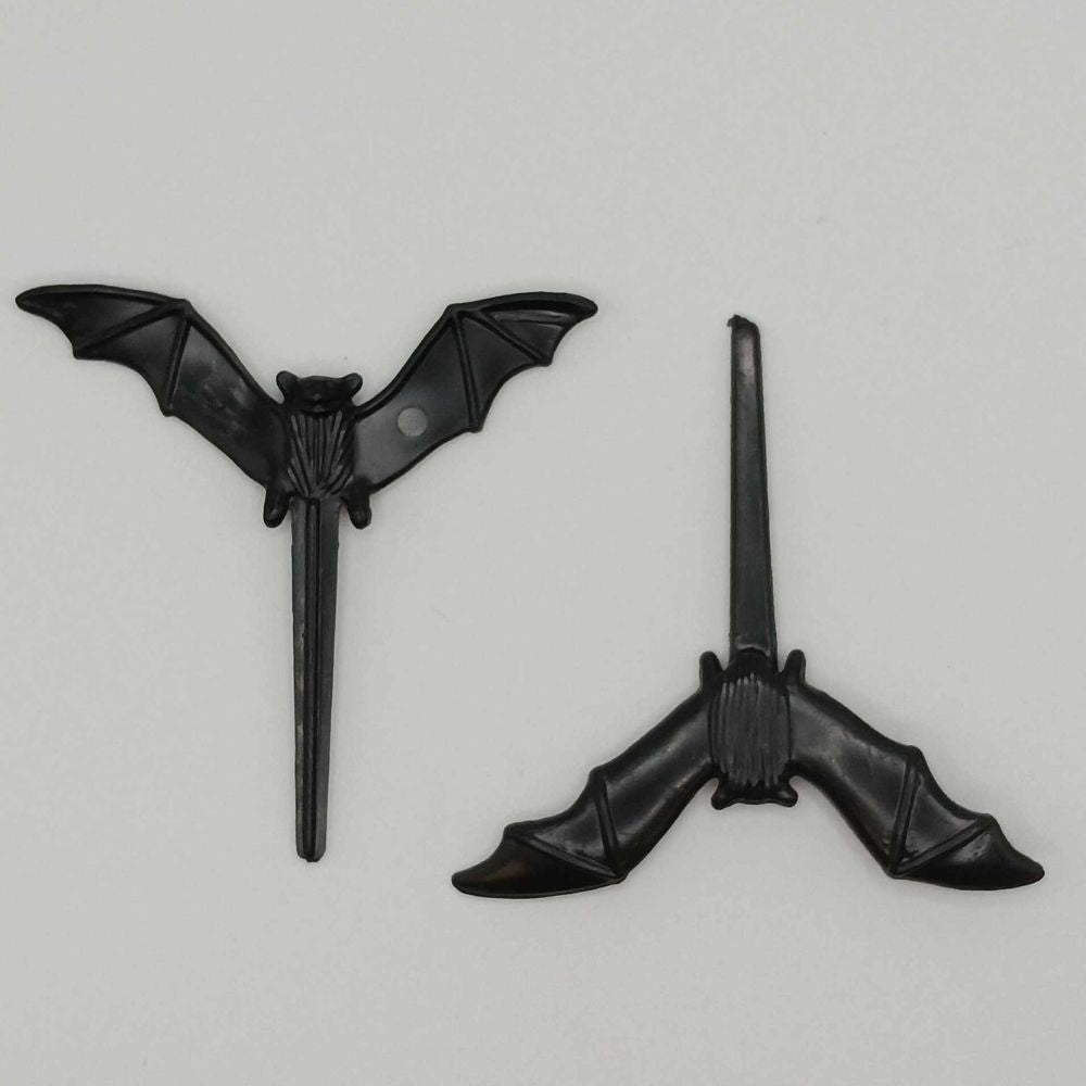 Oasis Supply Black Bat Halloween Cupcake Cake Toppers Plus Bonus Free Halloween Tattoos, 24 ct