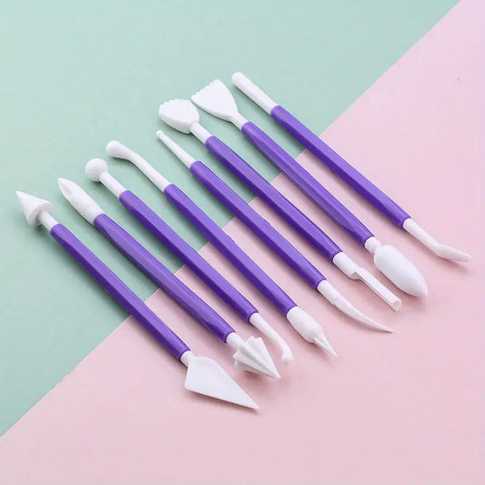 8-Piece Fondant Cake Decorating Modeling Tool Set