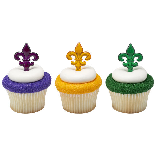 Fleur De Lis Translucent Cupcake Picks-24 or 144 count