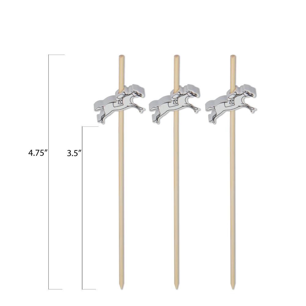 Jockey Bamboo Food / Cocktail Picks, 4 3/4" Great for Horse Racing Events- 100 or 1000 count