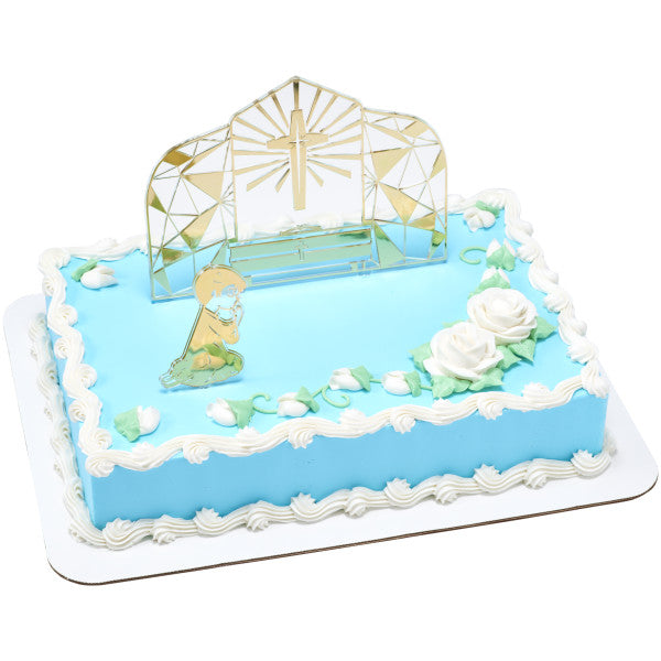Religious Cake Toppers, Communion Boy Cake Kit