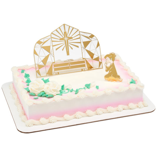 Religious Cake Toppers, Communion Girl Cake Kit