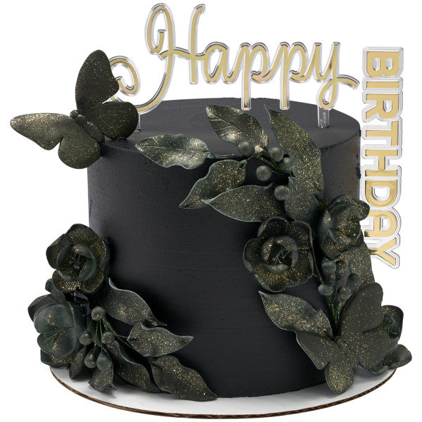 Yellow And Pink Butterflies Gum Paste - 20 pc