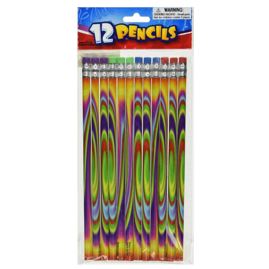 Support Teachers! - 7.5" Psychedelic Pencils - 72ct or 144ct