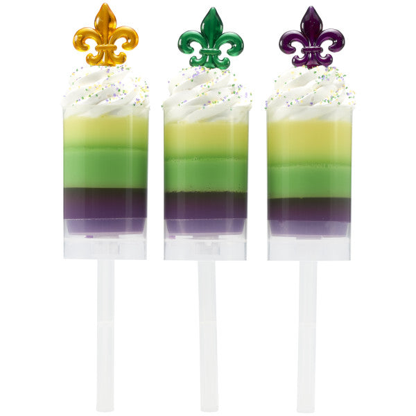 Fleur De Lis Translucent Cupcake Picks-24 or 144 count