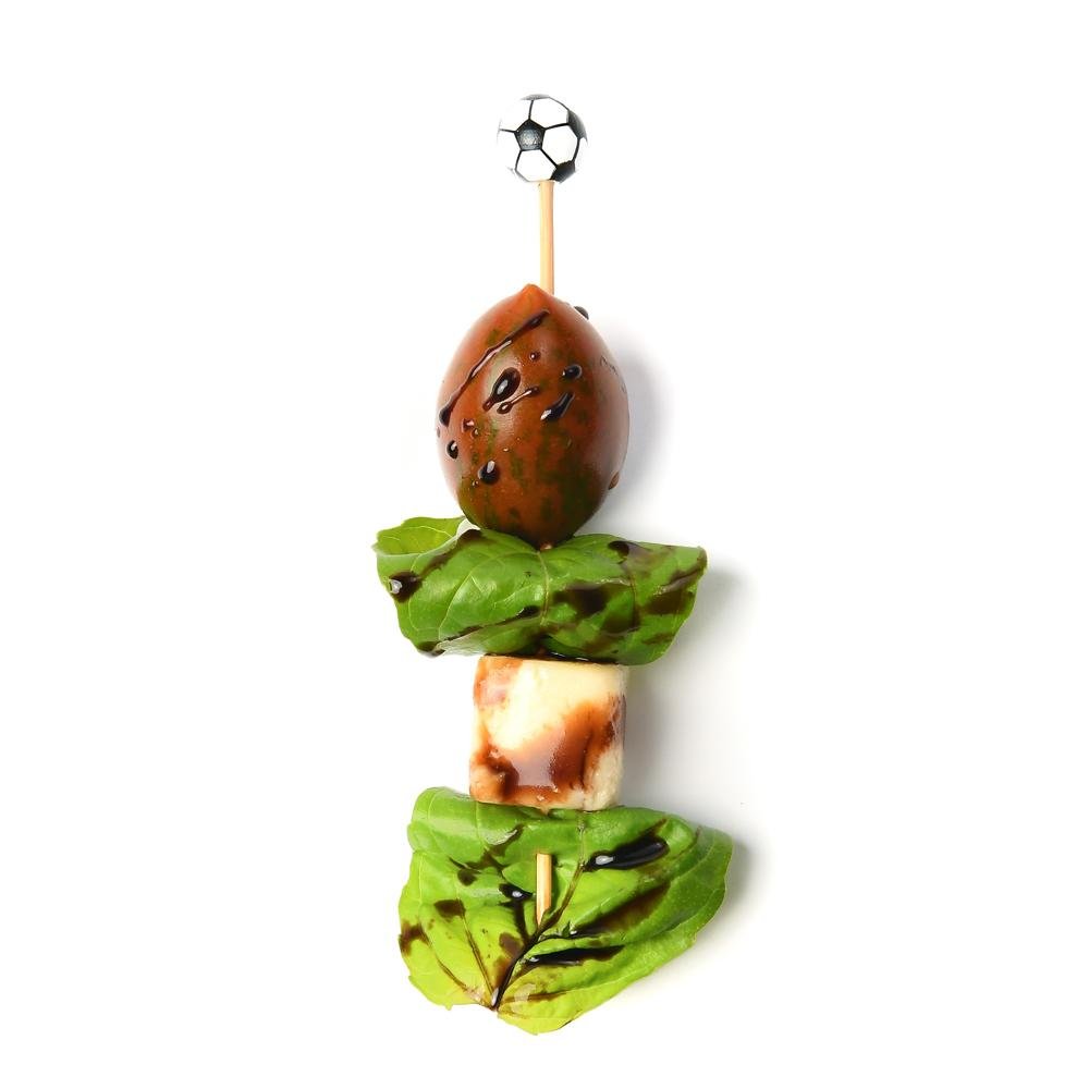 Soccer Ball Bamboo Food / Cocktail Picks, 4 3/4" - 100 or 1000 count