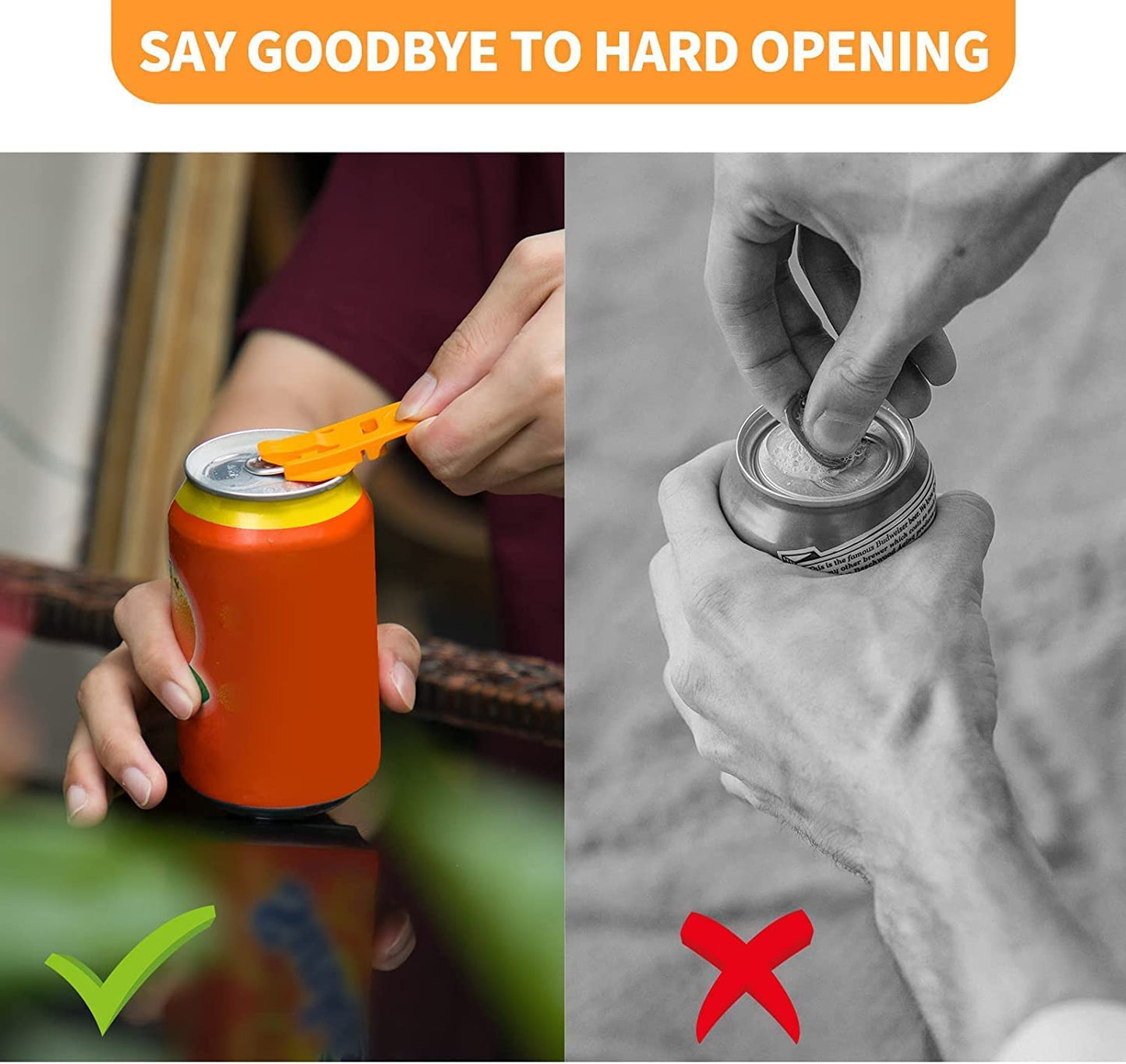 Assorted Soda Can Cover & Tab Opener Set (6 Pack) – Plastic Can Covers to Open & Keep Drinks Carbonated & Bug-Free
