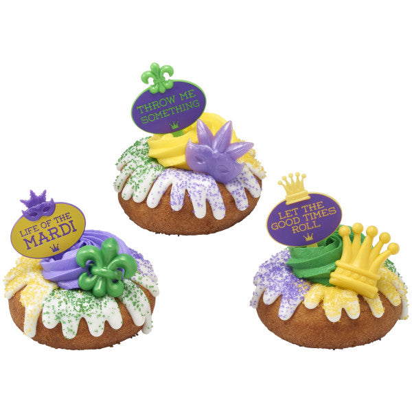 Life of the Mardi Cupcake Rings - 24 or 144 ct