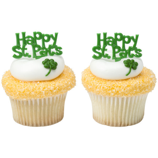 Happy St. Pat's Cupcake Picks  - 24 or 144 pcs