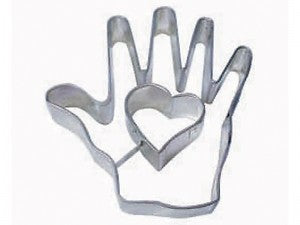Heart in Hand Cookie Cutter
