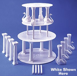 Bush Style - Swan Pillar Sets - 3 Complete Sets - Color: Ivory